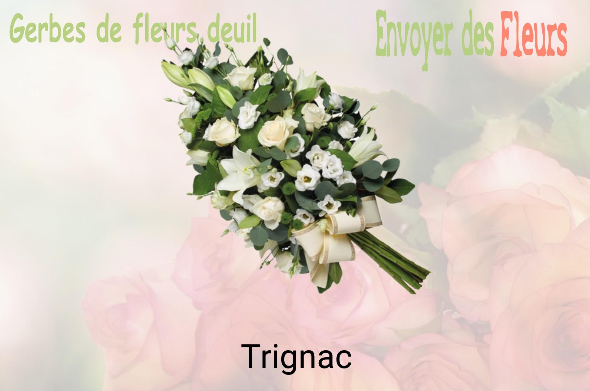 Gerbe de fleurs de deuil livrée à Trignac